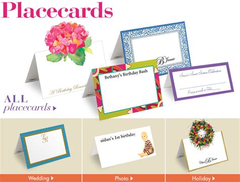 Place Cards Personalized Place Cards The Stationery Studio