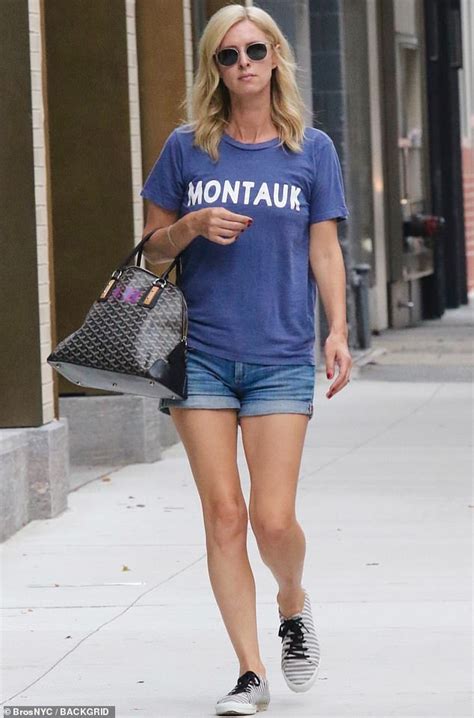 Nicky Hilton Shows Off Endless Legs In Daisy Dukes As She Accessorizes With Monogrammed Goyard