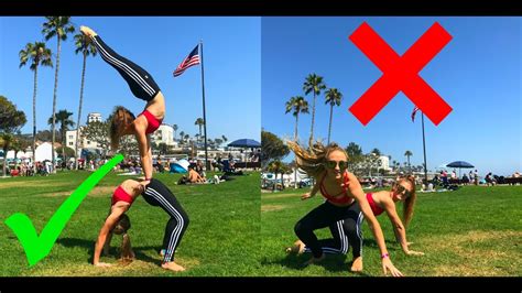 Extreme Yoga Challenge At Laguna Beach The Rybka Twins Youtube