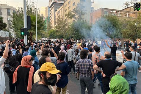 new iran protests over woman s death after morality police arrest