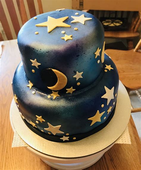 Starry Night Birthday Cake