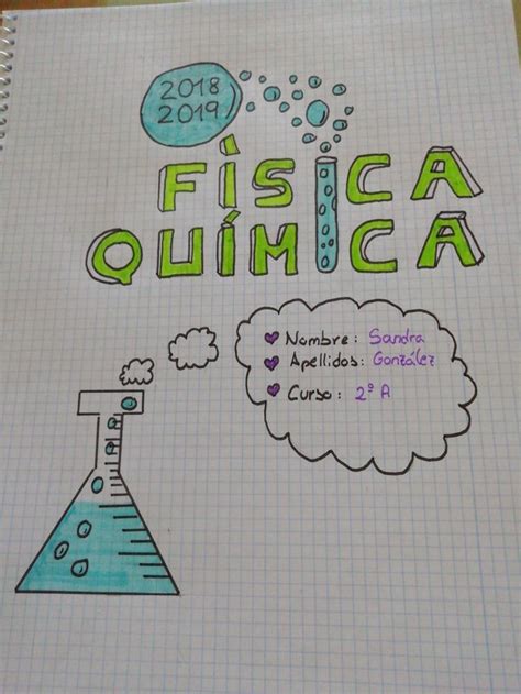 A Notebook With The Words Fisica Quimica Written In Spanish On It