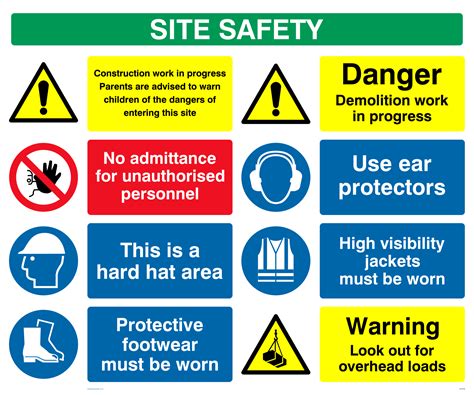 Site Safety Board Style 1 From Safety Sign Supplies