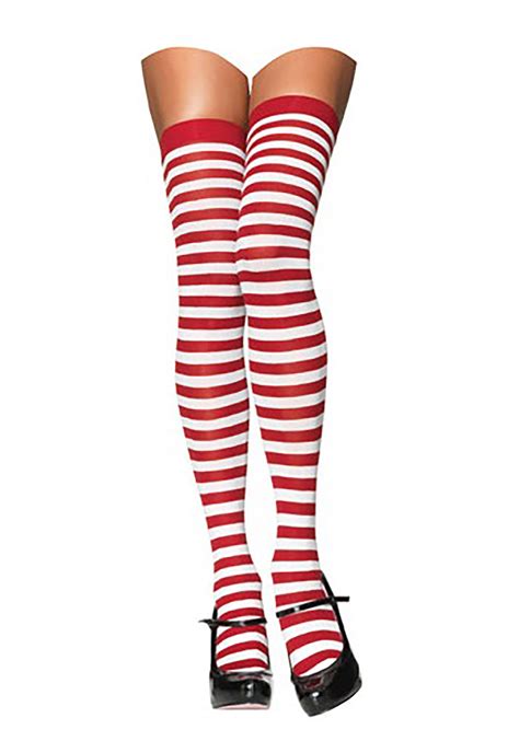 Clothing And Accessories Henbrandt Red An White Stripey Stockingshold