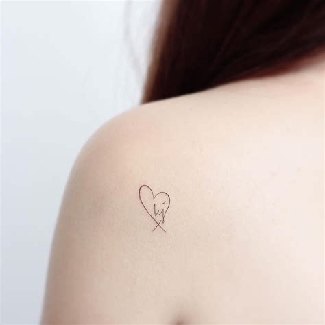 Heart With Letter 💛 Artist Hktattoowing Tattoo Placement Hip Kids