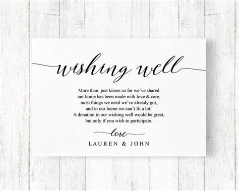 Wedding Wishing Well Card Enclosure Card Wishing Well Etsy Wishing Well Wedding Wishing