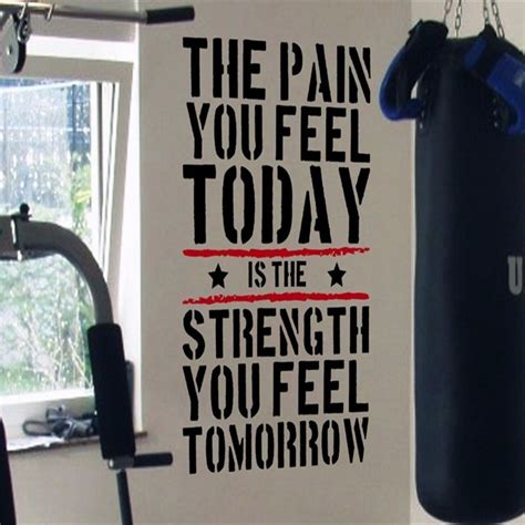 The Pain You Feel Today Home Gym Motivational Wall Decal Quote
