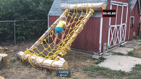 Dad Creates Awesome Ninja Warrior Course In Backyard For His Daughter