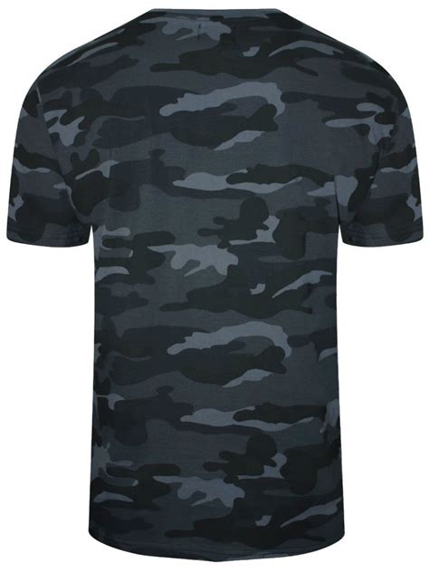 Buy T Shirts Online Wyo Dark Grey Camo Print T Shirt Wyo001914rnt