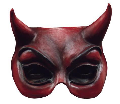 Half Face Mask Evil Red Cat Style Ears Unisex Halloween Party Mask Ebay