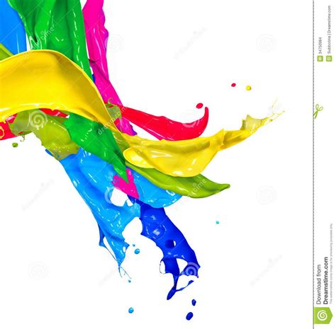 Colorful Paint Splashes Paint Splash Rainbow Colors Art Colorful