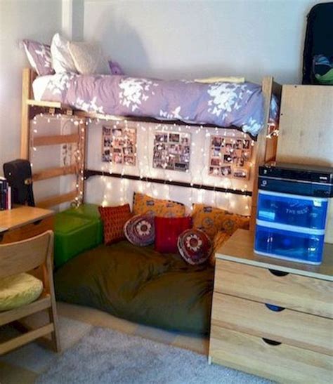 You've been working on your dorm decor pinterest board since freshman year of high school. 22 College Dorm Room Ideas for Lofted Beds | Dorm room ...