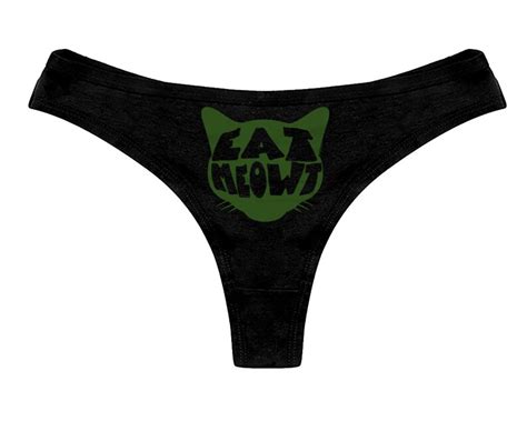 Eat Meowt Panties Funny Eat Me Out Cat Kitten Play Sexy Slutty Etsy