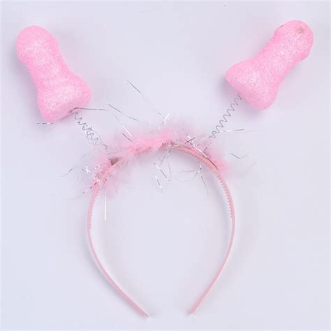 10 Pcslot Novelty Sex Toy Pink Penis Headband For Girls Women Bachelor