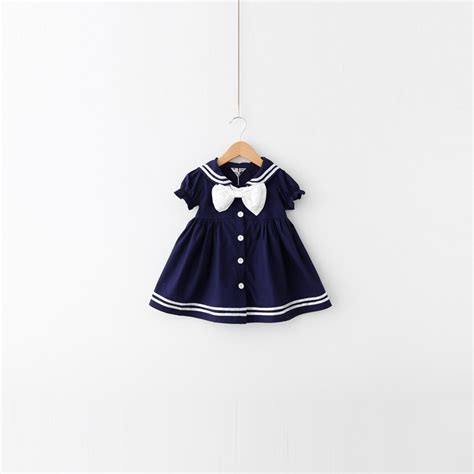 Children College Style Clothes Baby Kids Dresses For Girls Sailor