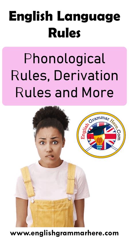 English Language Rules Phonological Rules Derivation Rules And More