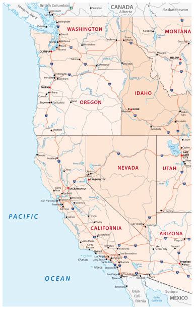34500 Western United States Map Stock Photos Pictures And Royalty Free