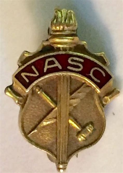 Nasc Student Council Lapel Pin Vintage 1950s School Badge Gold Etsy