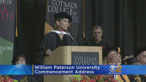 Kristine Johnson Gives Commencement Address At William Paterson