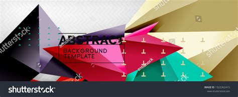 Triangles Background Techno Template Vector Royalty Free Stock