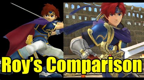 Roys Full Comparison Melee Vs Wii U Moveset Graphics Voice And