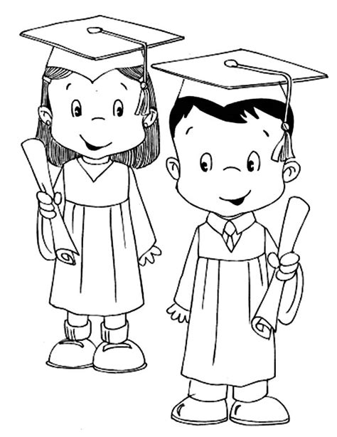 Graduation Cap Coloring Page Coloring Home