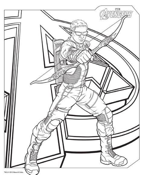 After all, a pop of color with your. Download #Avengers coloring pages here! #Hawkeye ...
