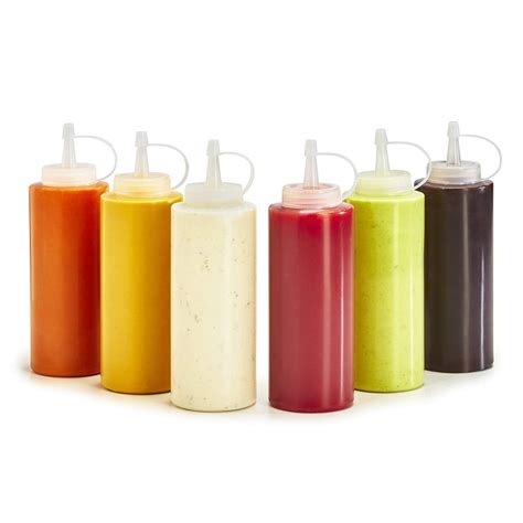 Condiment Plastic Squeeze Bottle Food Grade Bpa Free Condiment Kitchen