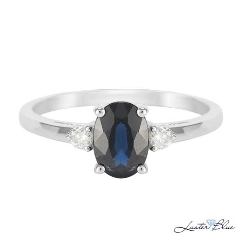 Blue Sapphire Silver Ring Lbsr 458 Lusterblue