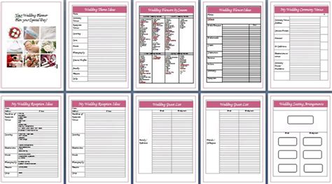 The Complete Printable Wedding Planner Forms And Wedding Checklists