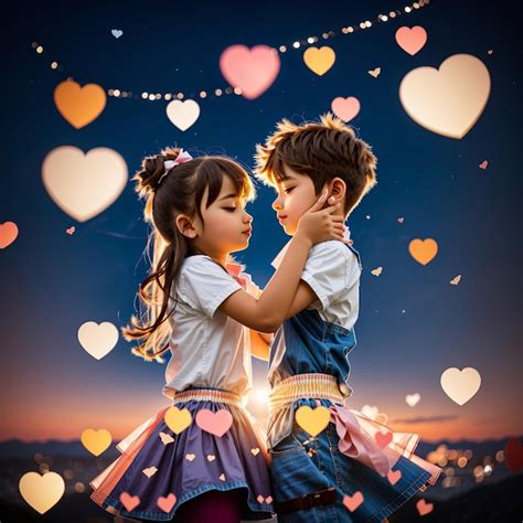 Premium AI Image Create An Image Symbolizing Love Between Cute Boy