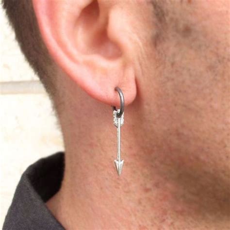 14 pairs stainless steel stud earrings for men hoop cross dangle earrings set mens huggie hinged earrings tiny stud earrings silver/black. 33 Trendy Ear Piercing For Men You Must Try | Men earrings ...