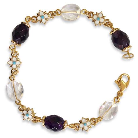 Elizabethan Amethyst Andcrystal Bracelet Museum Shop Collection