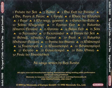 The Legend Of Zelda Ocarina Of Time Original Soundtrack Soundtrack