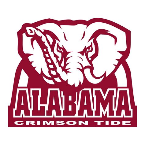 The Logo Of The University Of Alabama Crimson Tide With An Elephants Head