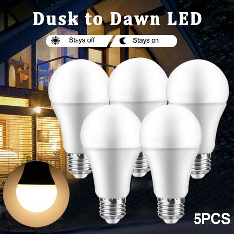 7w40w Led Sensor Light Bulb E27 Dusk To Dawn Light Bulb Lamp For Home