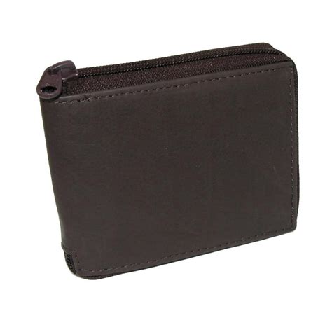 Paul And Taylor Mens Leather Zippered Bifold Wallet