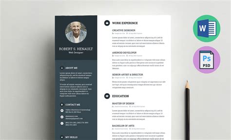 Word professional free resume templates designed with a simple, minimal and creative style to help any professional to make a lasting impression when. Resume template word, doc, docx, and psd formats