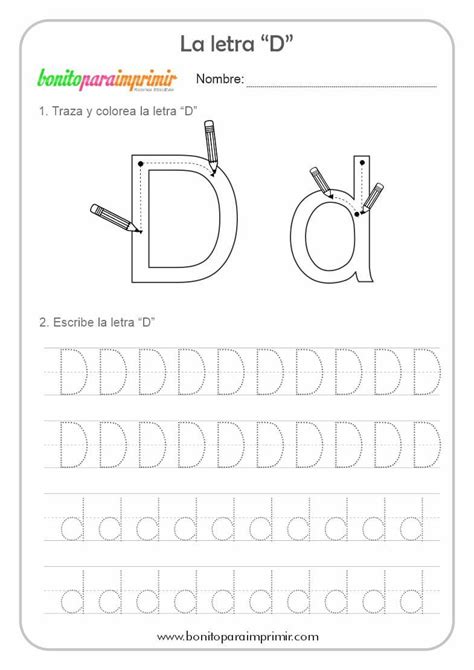 Aprender La Letra D Aprender Las Letras Lectoescritura Fichas