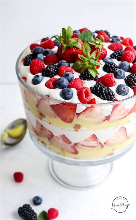 Berry Trifle Easy Light Summery Dessert A Pinch Of Healthy
