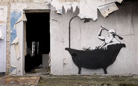 Banksy Spray Paints Murals In War Torn Ukraine Free Culture