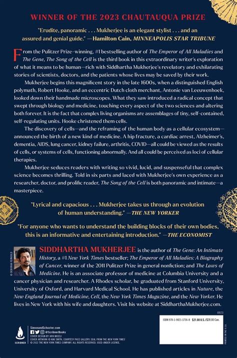 The Song Of The Cell Book By Siddhartha Mukherjee Official
