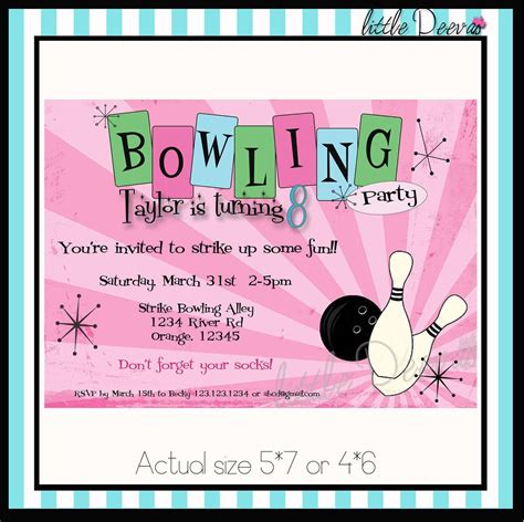 Bowling Invitation Children Birthday Free Invitations Danniversaire