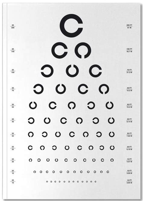 Eye Chart Japanese Design Notebook Juniqe