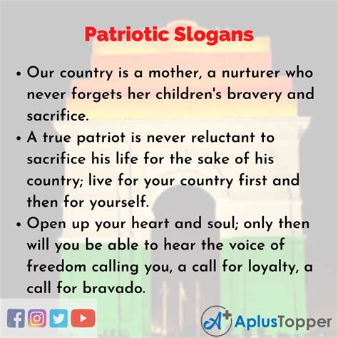 Patriotic Slogans Unique And Catchy Patriotic Slogans In English A