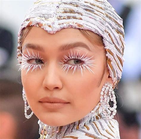 Gigi Hadid Wearing Michael Kors At Met Gala May 2019 Glittery Eyes