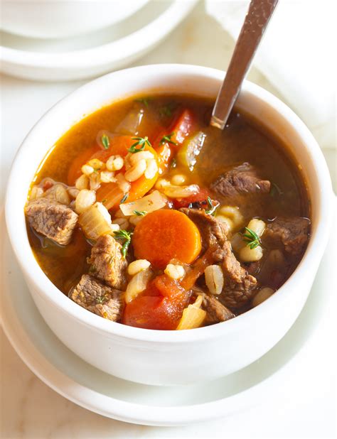 Beef Barley Soup Recipe With Vegetables VIDEO A Spicy Perspective