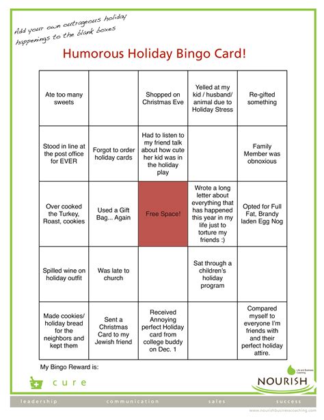 holiday bingo printable
