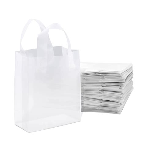 Clear Plastic Bags With Handles Small Shopping Bags With Etsy