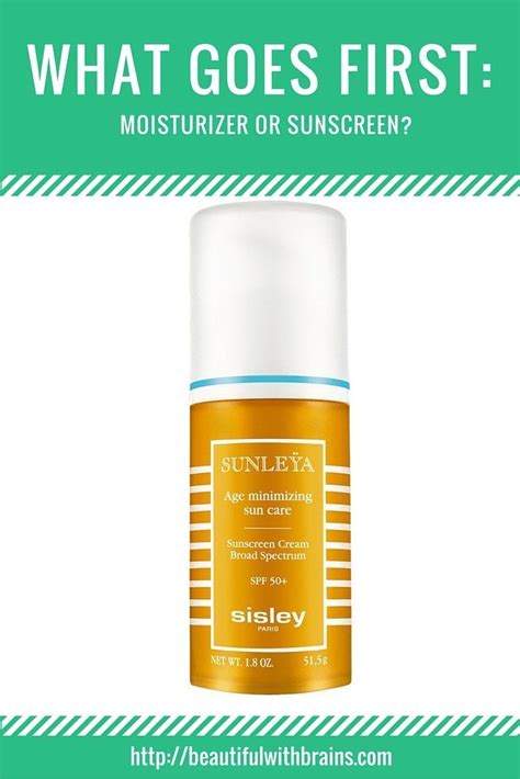 The soy complex in this product helps brighten the skin while. What Should I Apply First: Moisturizer Or Sunscreen ...